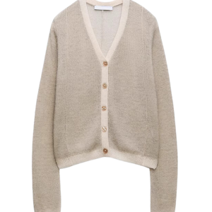 V-Neck Knitted Button-Up Cardigan